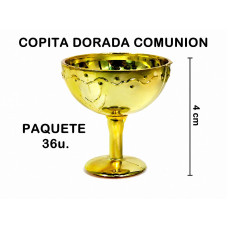 COPITA DORADA COMUNION 4CM  x 36u.