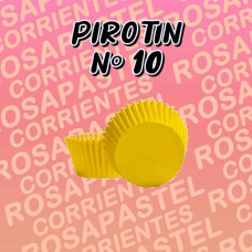 PIROTIN CUPCAKE Nº10 LISO AMARILLO x10