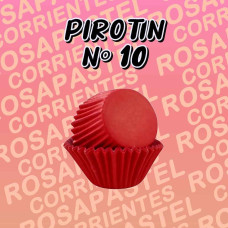 PIROTIN CUPCAKE Nº10 LISO ROJO x10