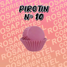 PIROTIN CUPCAKE Nº10 LISO ROSA x10