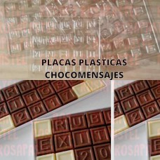 PLACA D.E.L. PARA BOMBON CHOCO FRASES X4