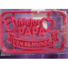 CORTANTE MARCADOR PLASTICO 3D MEJOR PAPA x1 DESIGN