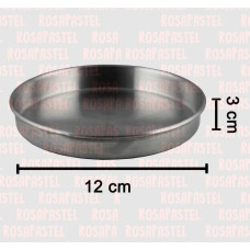 MOLDE TORTERA ALUMINIO INDIVIDUAL ALT.3 cm. Nº12 MULTY x1