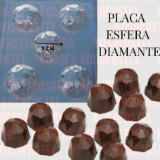 PLACA PARA BOMBON/SOUVENIR 5 MEDIAS ESFERAS DIAMANTES 2651 ALCIRA