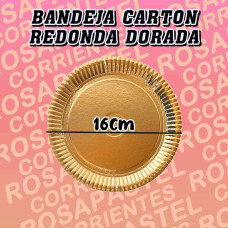 BANDEJA CARTON REDONDA DORADA Nº1 (16cm) RAF