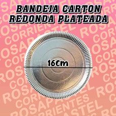 BANDEJA CARTON REDONDA PLATEADA Nº1 (16cm) RAF