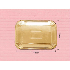 BANDEJA CARTON RECTANGULAR DORADA Nº1 (13X18cm) BANDEJA CARTON RECTANGULAR DORADA Nº1 (13X18cm)