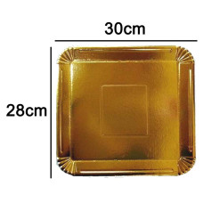 BANDEJA CARTON RECTANGULAR DORADA Nº5 (28x30cm) RAF