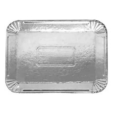 BANDEJA CARTON RECTANGULAR PLATEADA Nº3 1/2kg (18X26cm)