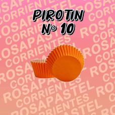 PIROTIN CUPCAKE Nº10 LISO NARANJA x10