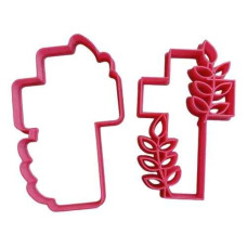 CORTANTE MARCADOR PLASTICO 3D CRUZ CON ESPIGA  x1 DESIGN