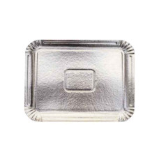 BANDEJA CARTON RECTANGULAR REPOSTERA PLATEADA Nº4 (19x24cm)