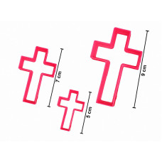 CORTANTE MARCADOR PLASTICO 3D SET CRUZ x3 DESIGN