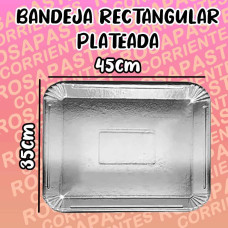 BANDEJA CARTON RECTANGULAR PLATEADA Nº7 3kg (35X45cm) RAF