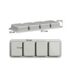 MOLDE SILICONA JABON RECTANGULO