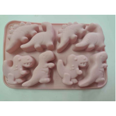 MOLDE SILICONA 8 DINOSAURIOS