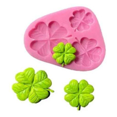 MOLDE SILICONA 3 TREBOL CON 4 HOJAS