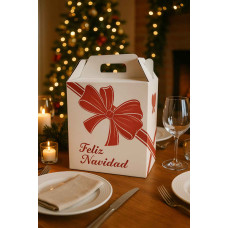 CAJA FELIZ NAVIDAD 27x17x33 (moño)