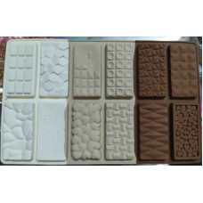 MOLDE 12 TABLETA CHOCOLATE 7CM MOLDE 12 TABLETA CHOCOLATE 7CM