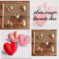 PLACA PARA BOMBON/SOUVENIR ECONOMICA CORAZON DIAMANTE NºB127 LA REPOSTERA