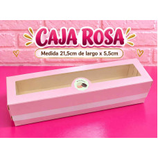CAJA ALFAJOR MACARRON VISOR ROSA 21.5x5x5 CAJA ALFAJOR MACARRON VISOR ROSA 21.5x5x5