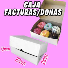 CAJA PARA DONAS BLANCA (27x21x7)