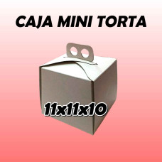CAJA MINI TORTA MANIJA BLANCA 11x11x10