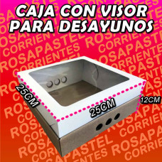 CAJA DESAYUNO BASE Y VISOR 25x25x12