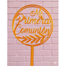 TOPPER MI PRIMERA COMUNION 15CM 3D 