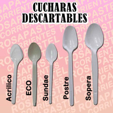 CUCHARA SOPERA BLANCA x10