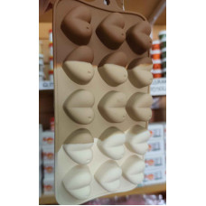 MOLDE SILICONA 15 CORAZON PUNTITO