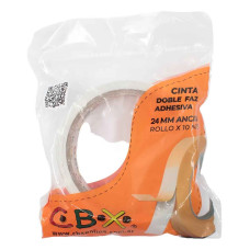CINTA DOBLE FAZ ADHESIVA 24MM X 10 MTS. C.B.X. 