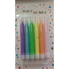 BLISTER VELA BRILLO VARIOS COLORES 9 cm x5