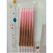 VELA DEGRADE DORADO/ROSA 13cm x6