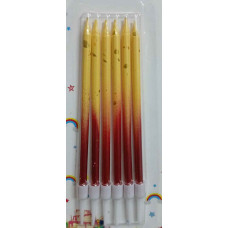 BLISTER VELAS DEGRADE SALPICADO DORADO BLISTER VELAS DEGRADE SALPICADO DORADO