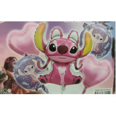 KIT GLOBOS PERSONAJE STITCH ROSA 5PC x1 GY-6015 KIT GLOBOS PERSONAJE STITCH ROSA 5PC x1 GY-6015