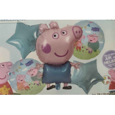 KIT GLOBOS PERSONAJE GEORGE 5PC x1 ILC2511-001