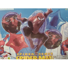 KIT GLOBOS PERSONAJE SPIDERMAN 5PC x1 ILC2511-019