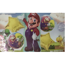KIT GLOBOS PERSONAJE MARIO BROS 5PC x1 ILC2511-021