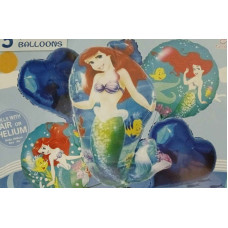 KIT GLOBOS PERSONAJE SIRENITA 5 PIEZAS x1 GY-1229