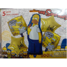 KIT GLOBOS PERSONAJE SIMPSONS 5 PIEZAS x1 GY-1231