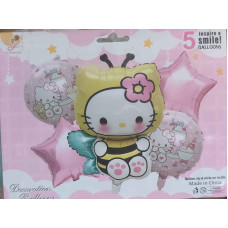 KIT GLOBOS PERSONAJE KITTY 5 PIEZAS x1 GY-S5-26