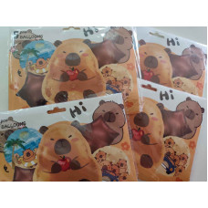 KIT GLOBOS ANIMALITOS CARPINCHO/CAPIBARA MANZANA 5 PIEZAS