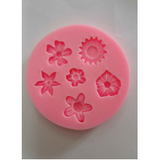 MOLDE SILICONA 6 FLORES