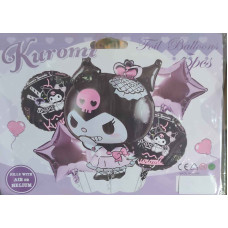 KIT GLOBOS ESTRELLA KUROMI 5PCS