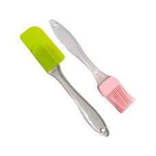 SET ESPATULA Y PINCEL SILICONA 19CM X1 BD307A15