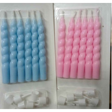 BLISTER VELA PASTEL TORNEADA X6 BLISTER VELA PASTEL TORNEADA X6