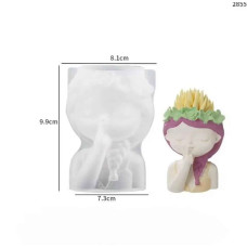 MOLDE SILICONA MACETA MUJER SILENCIO