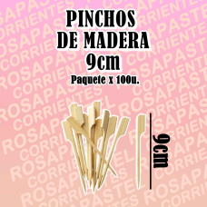 PINCHOS DE MADERA (9 cm) x100 und.