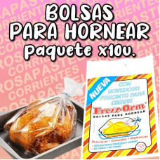 BOLSA PARA HORNO Y FREEZER 30x45cm x10 BOLSA PARA HORNO Y FREEZER 30x45cm x10